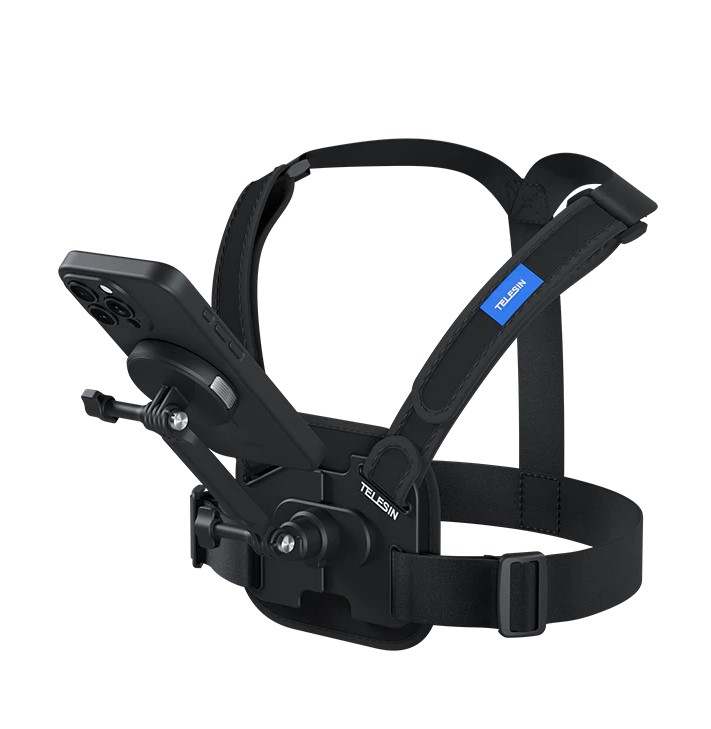 TELESIN Elastic Sports Chest Strap for iPhone 16 Pro