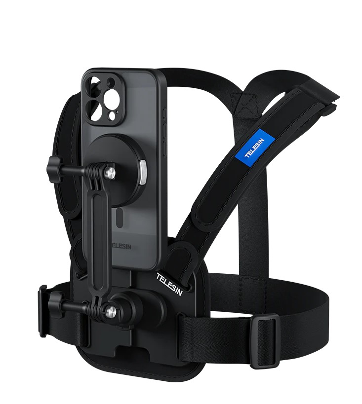 TELESIN Elastic Sports Chest Strap for iPhone 16 Pro