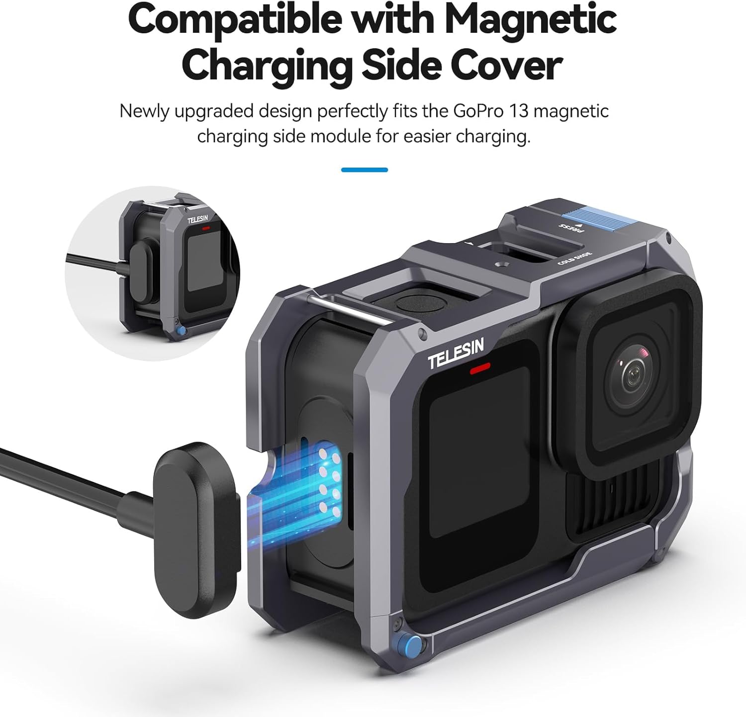 TELESIN Metal Cage Sport Extension New Upgrade for Gopro Hero 13/12/11/10/9