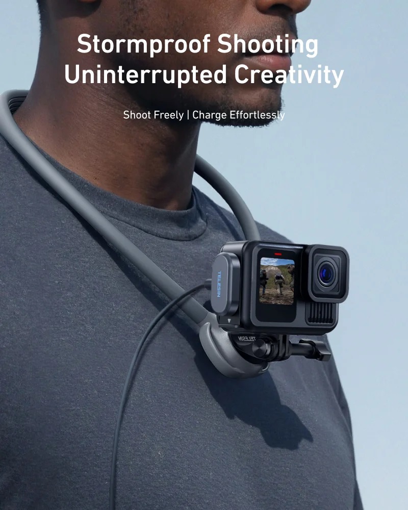 TELESIN Magnetic Door And Power Cable Kit for Hero 13/12/11/10/9