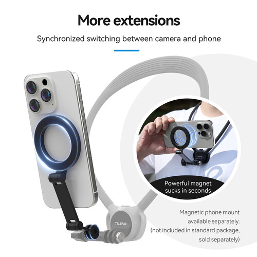 TELESIN 2in1 Magnetic Neck Mount SE 2.0