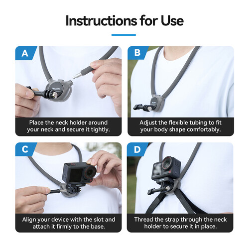 TELESIN 2in1 Magnetic Neck Mount SE 2.0