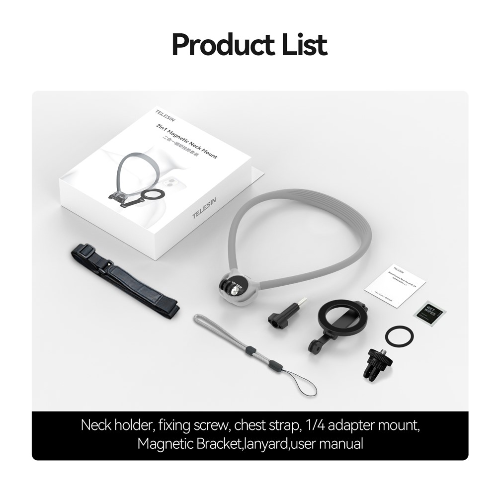 TELESIN 2in1 Magnetic Neck Mount SE 2.0