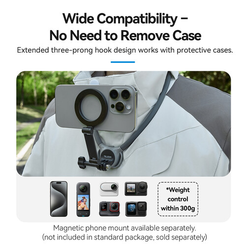 TELESIN 2in1 Magnetic Neck Mount SE 2.0