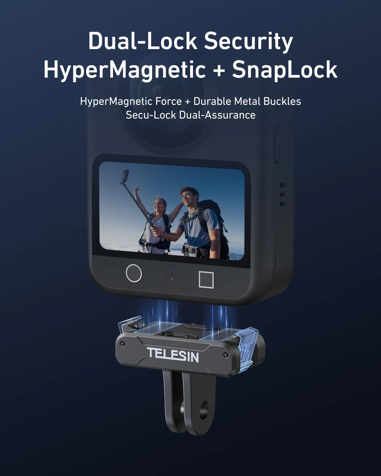 TELESIN Magnetic Quick-Release Adapter Mount For DJI Osmo 360/Action 5Pro/4/3