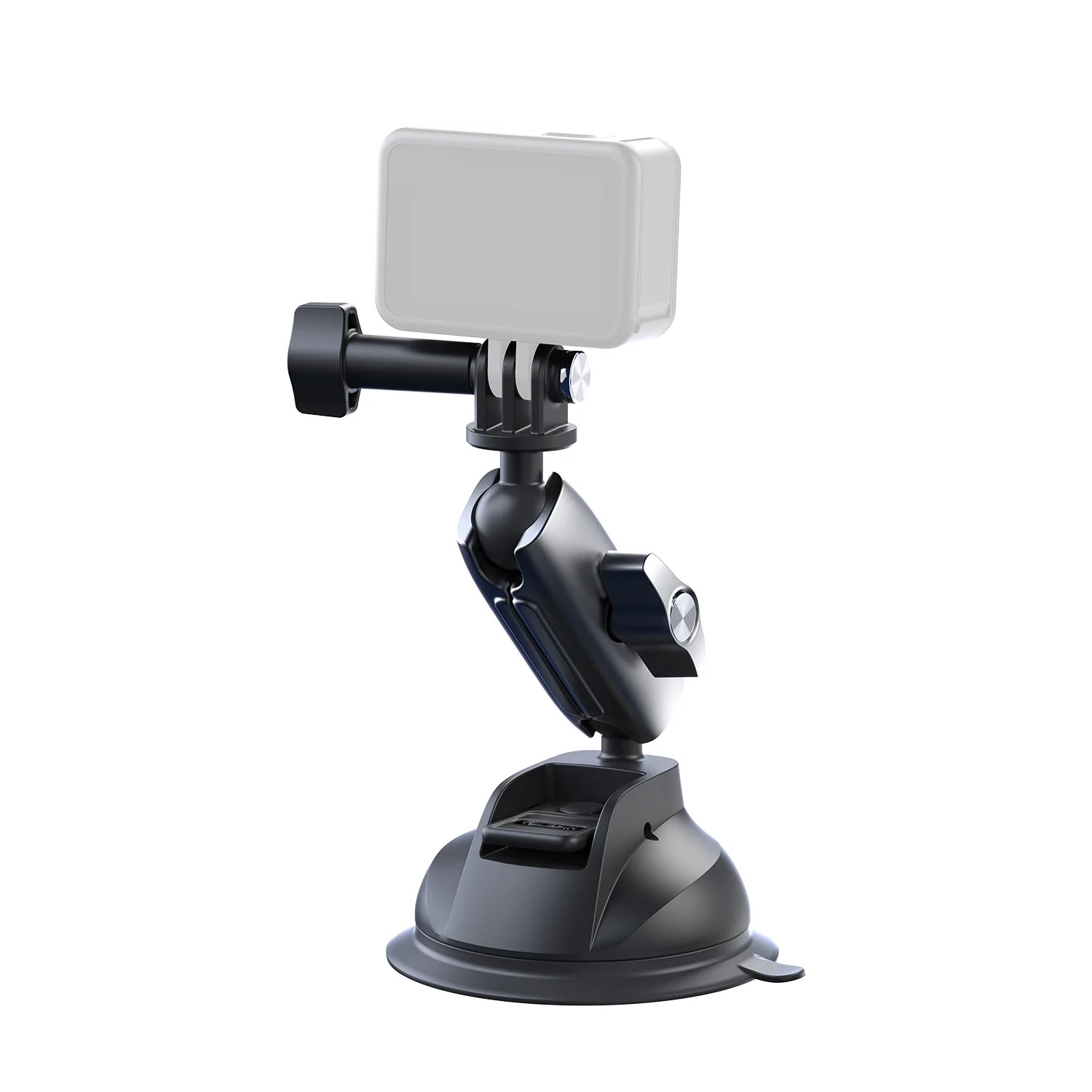 TELESIN Aluminum Alloy Camera Suction Cup Mount With Phone Clip