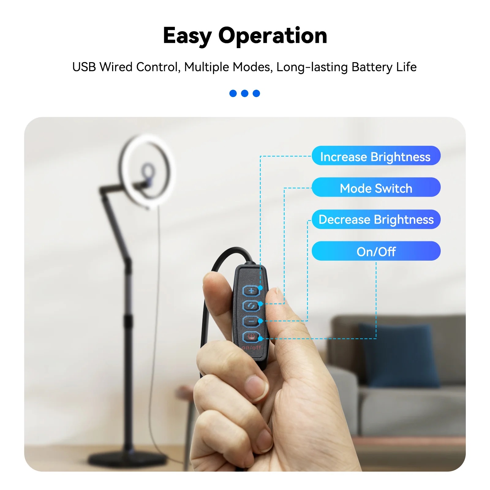 TELESIN Mobile Magnetic Floor Stand with 10 inch LED Photography Ring Light Selfie Fill Lamp TELESIN Mobile Magnetic Floor Stand with 10 inch LED Photography Ring Light Selfie Fill Lamp