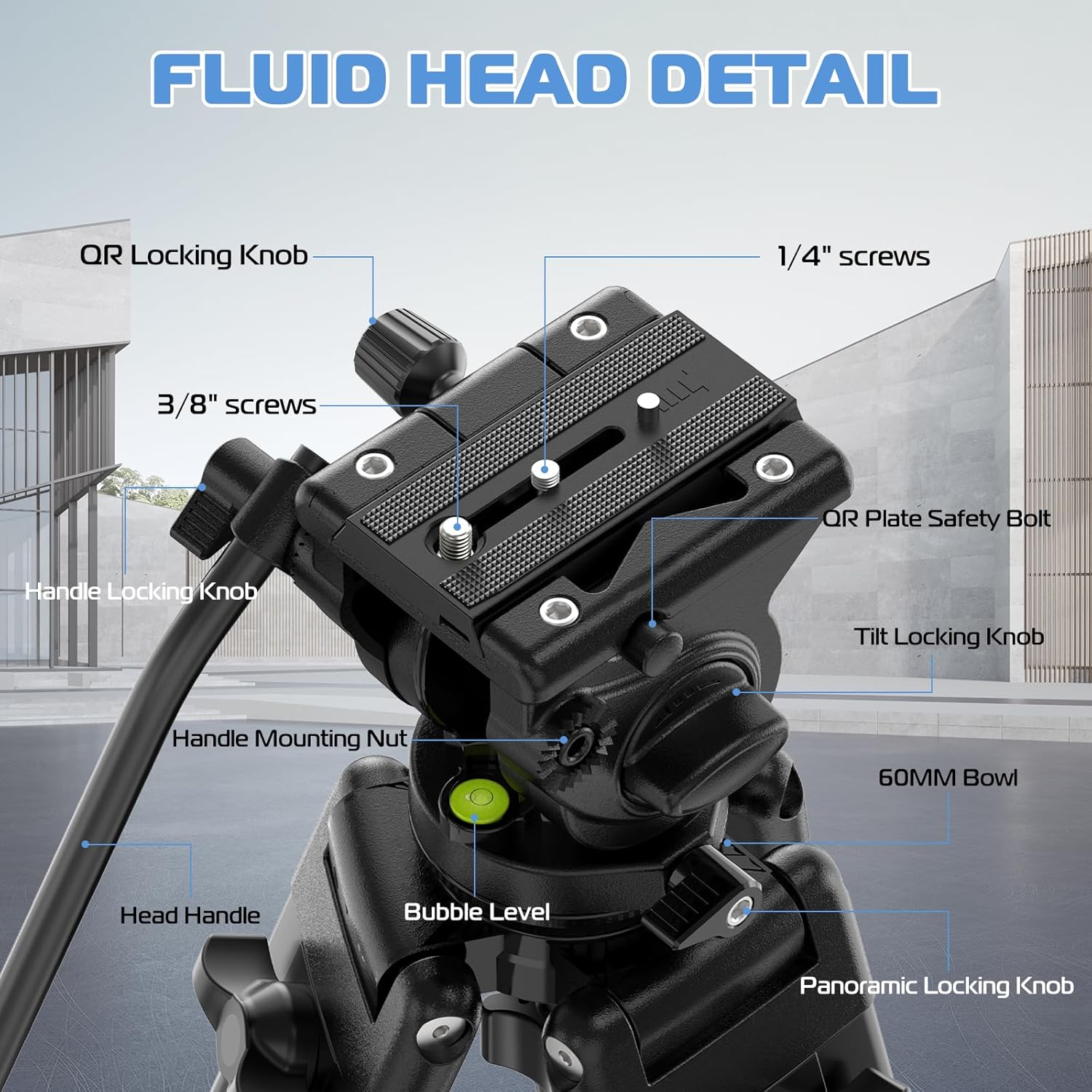 Ulanzi MT-81 Heavy-Duty Video Tripod with Fluid Head