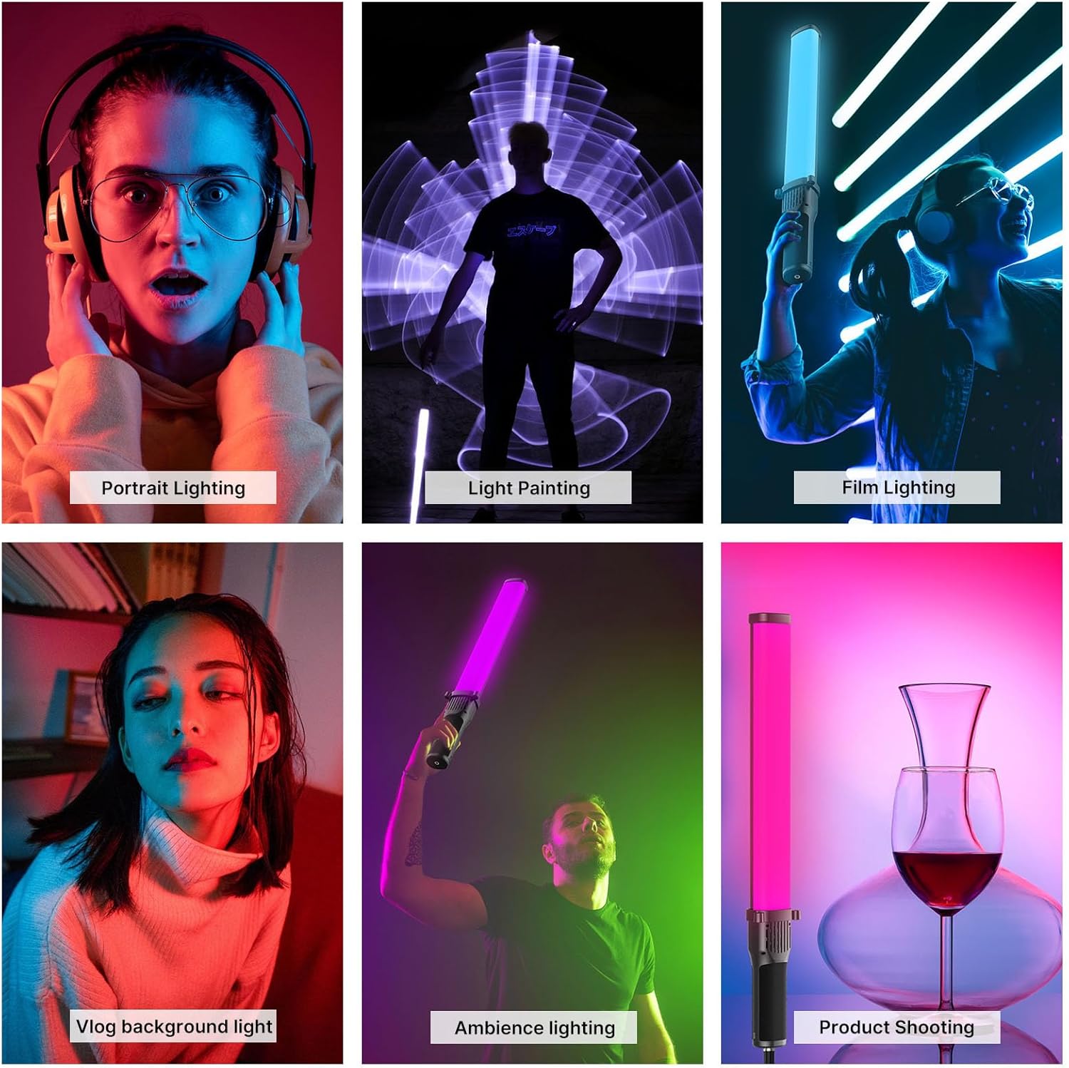 Ulanzi VL360 RGB 38W LED Light Stick with Barn Door