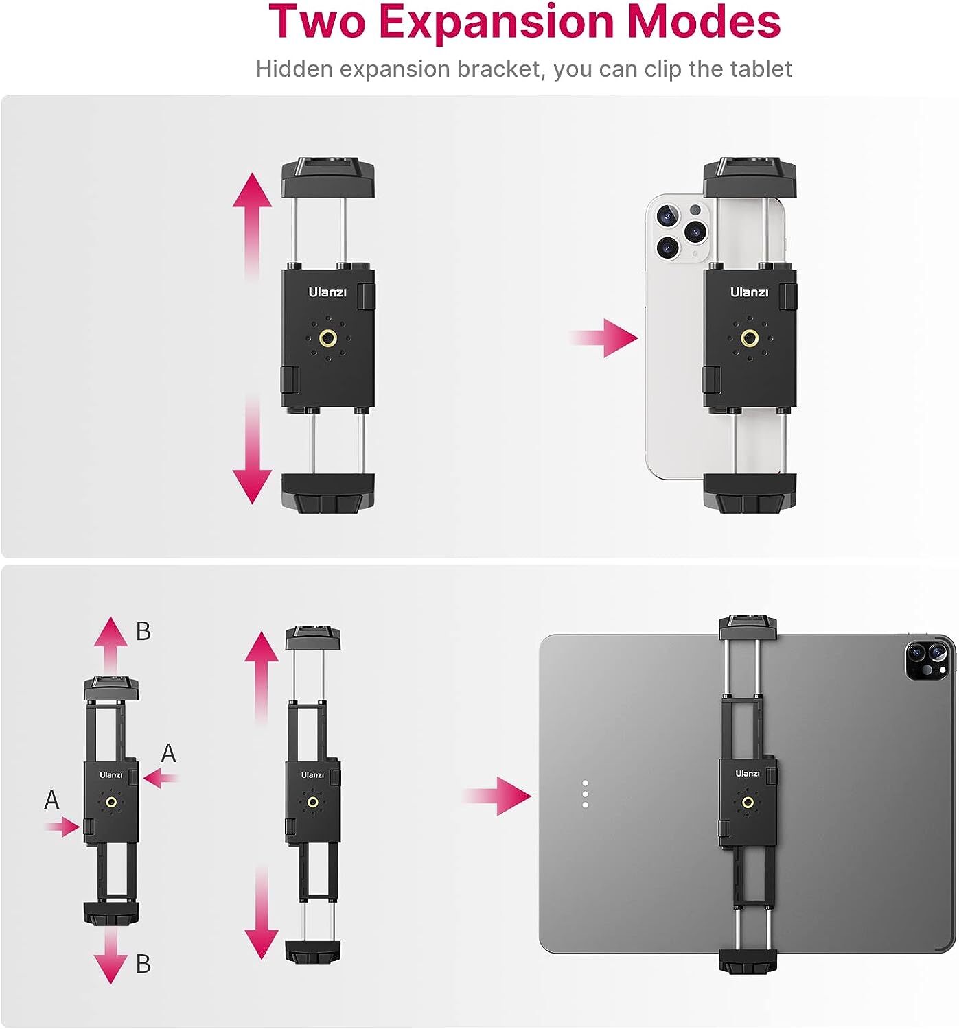 Ulanzi ST-29 Universal Tablet SmartPhone Holder with Cold Shoe Mount