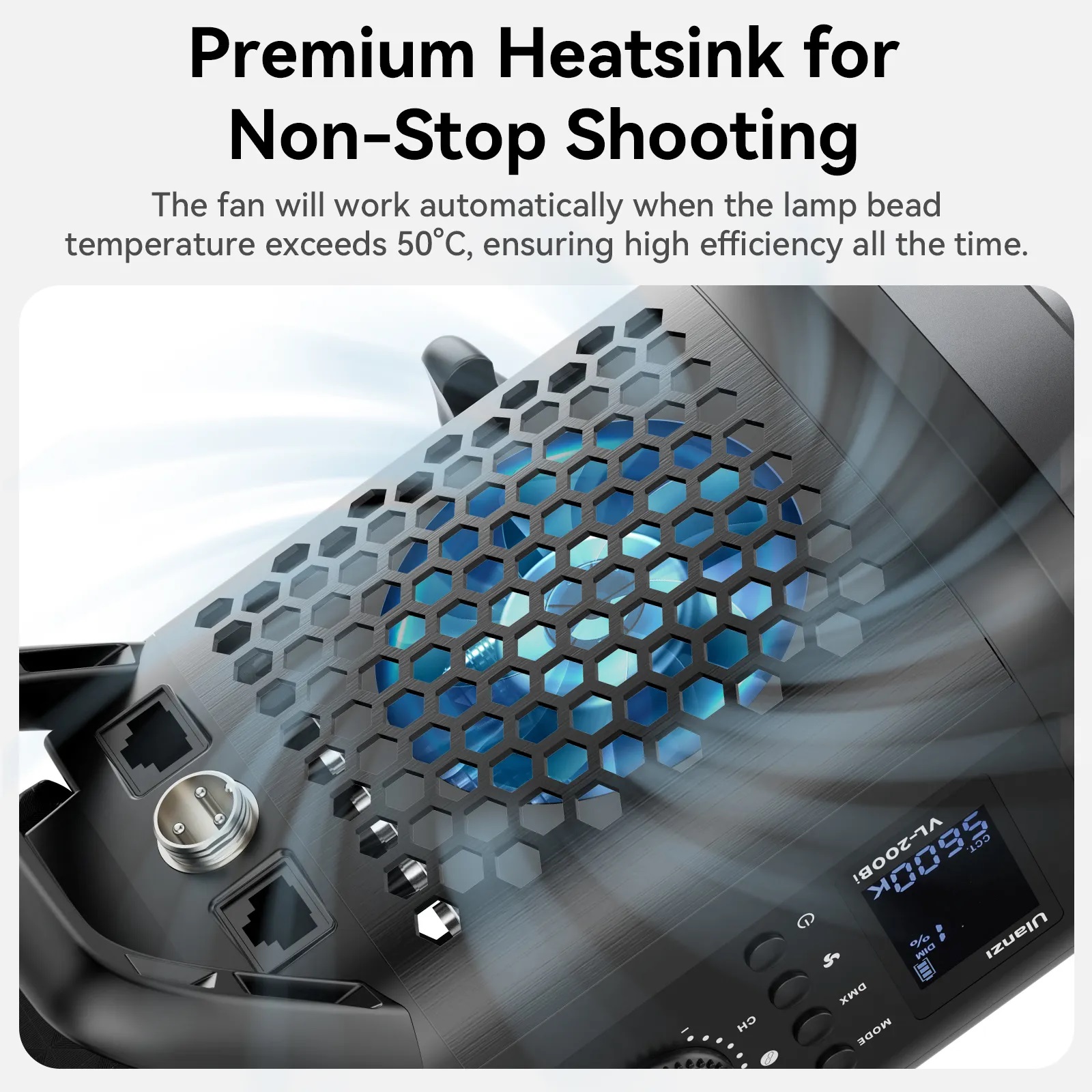 Ulanzi VL-200 Bi-Color 200W V-Mount LED Video Light (With Power Adapter)