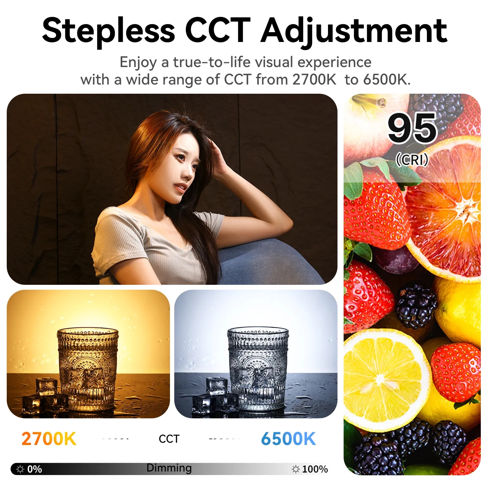 Ulanzi VL-200 Bi-Color 200W V-Mount LED Video Light (With Power Adapter)