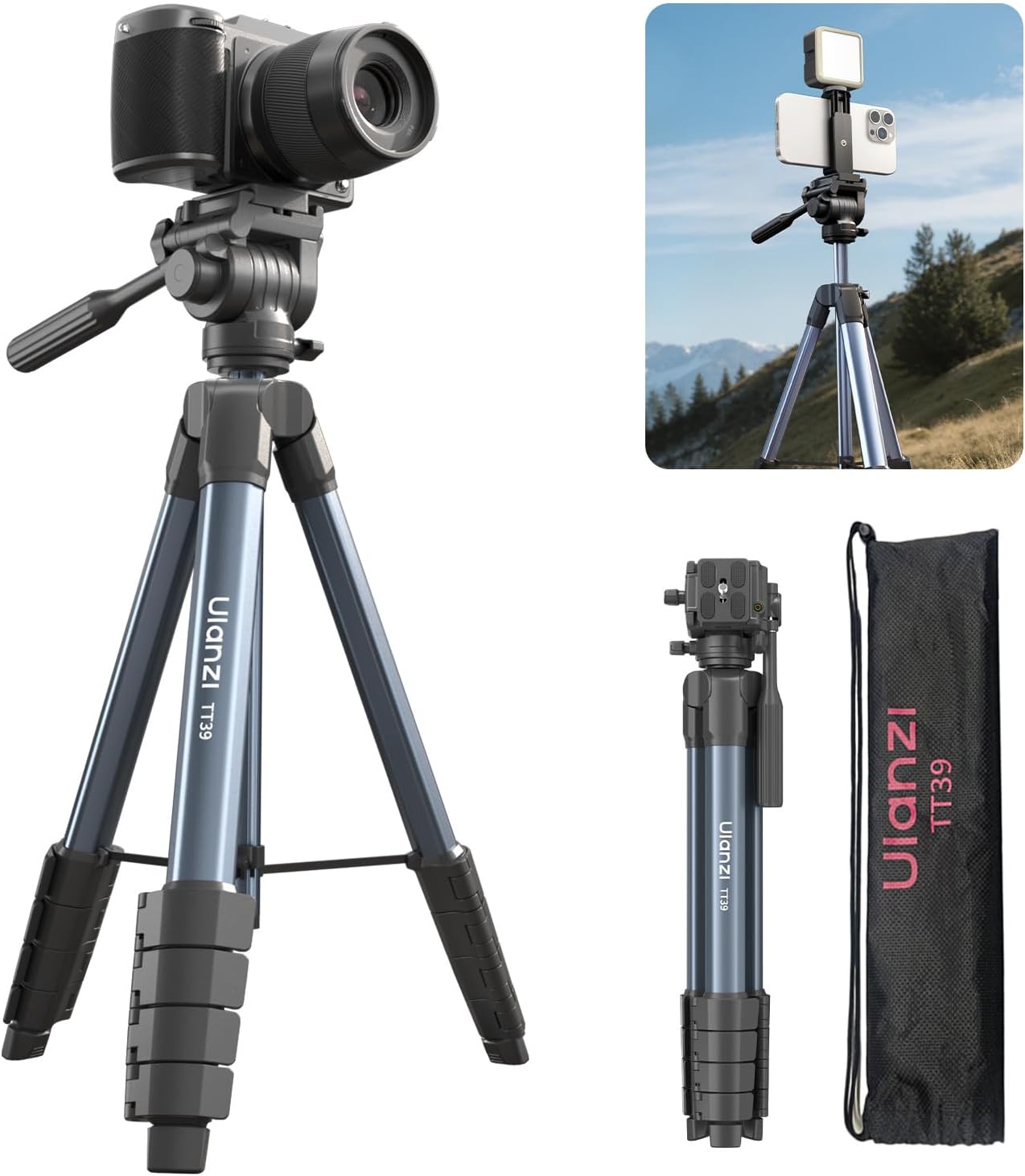 Ulanzi TT39 Video Tripod for Smartphone Camera with Phone Clamps Ulanzi TT39 Video Tripod for Smartphone Camera with Phone Clamps