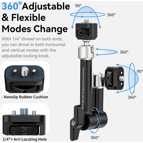 Ulanzi R011a 10 Inch Magic Arm with Crab Clamp Kit
