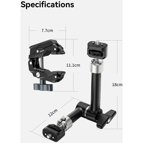 Ulanzi R011a 10 Inch Magic Arm with Crab Clamp Kit