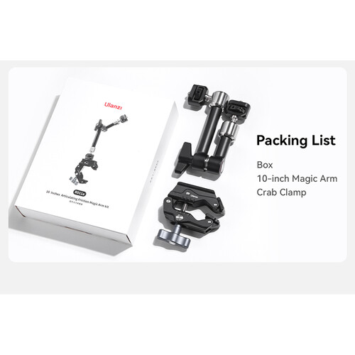 Ulanzi R011a 10 Inch Magic Arm with Crab Clamp Kit