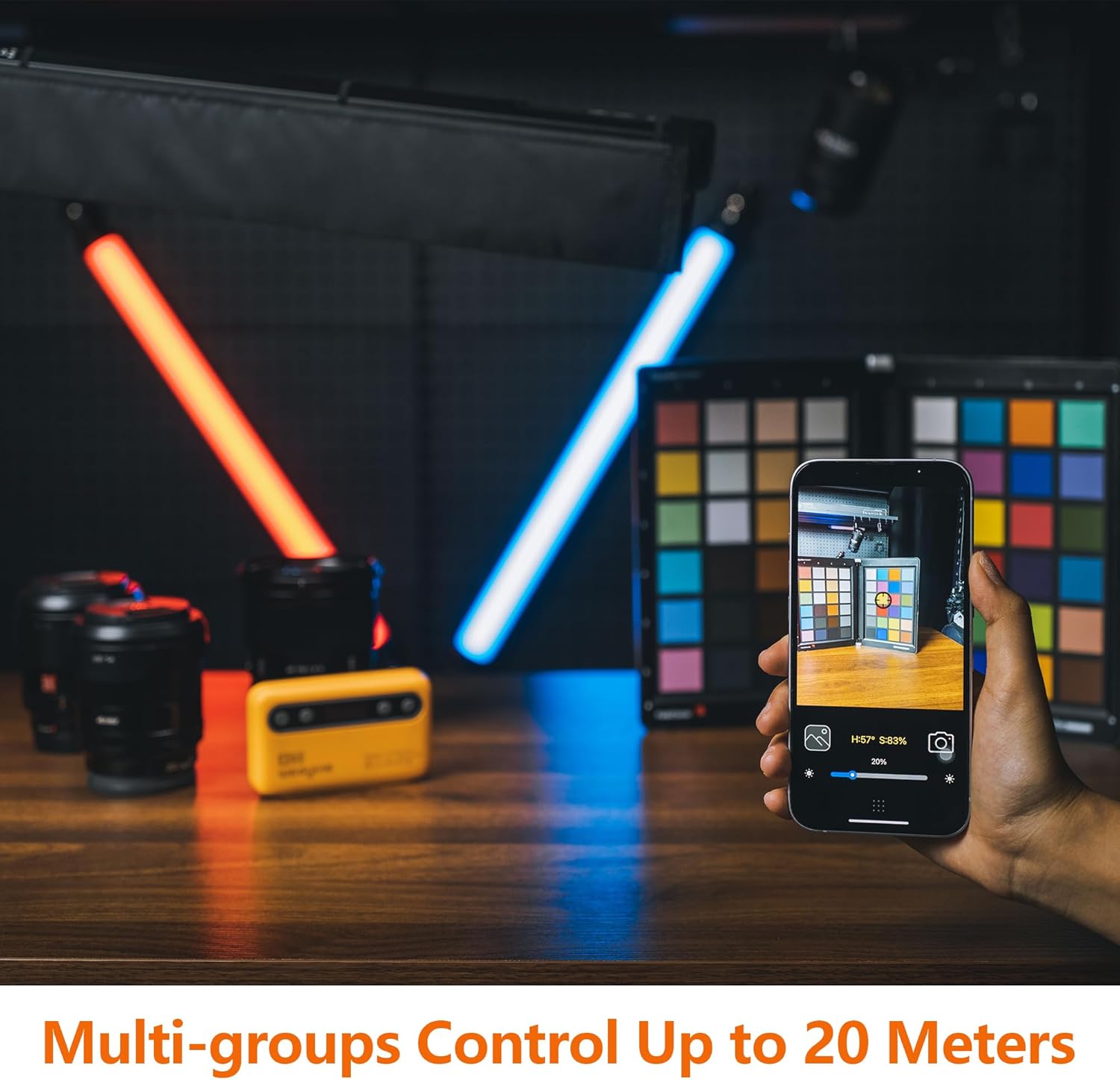 VILTROX K60 20W Handheld RGB LED Light Stick Black (22.8")