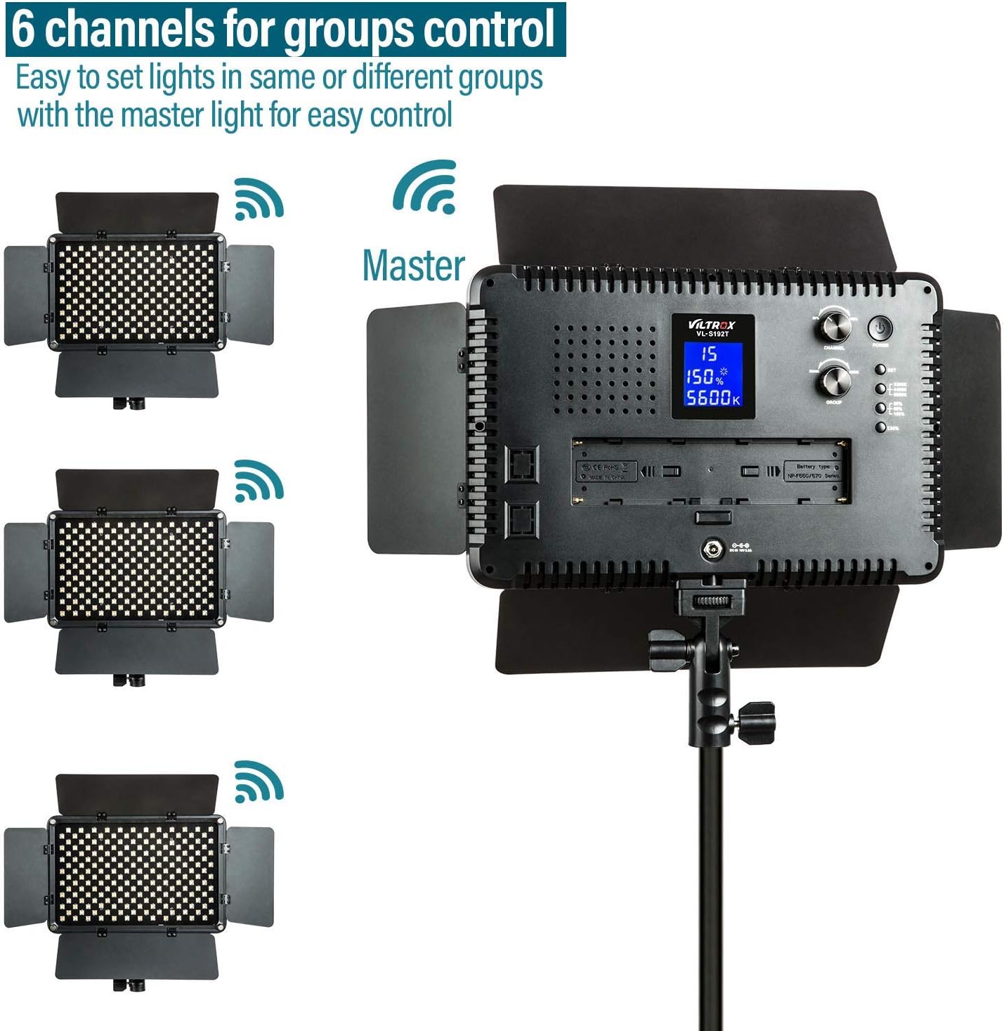 VILTROX VL-S192T 45W Bi-Color LED Video Light (3 Pack)