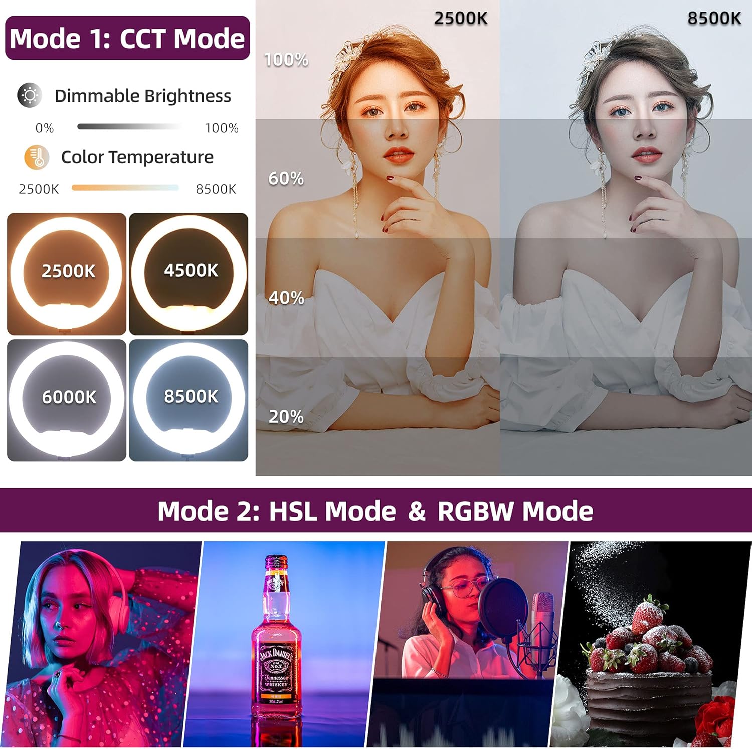 VILTROX WE-9 RGB Live Broadcast Ring Light (10.4")