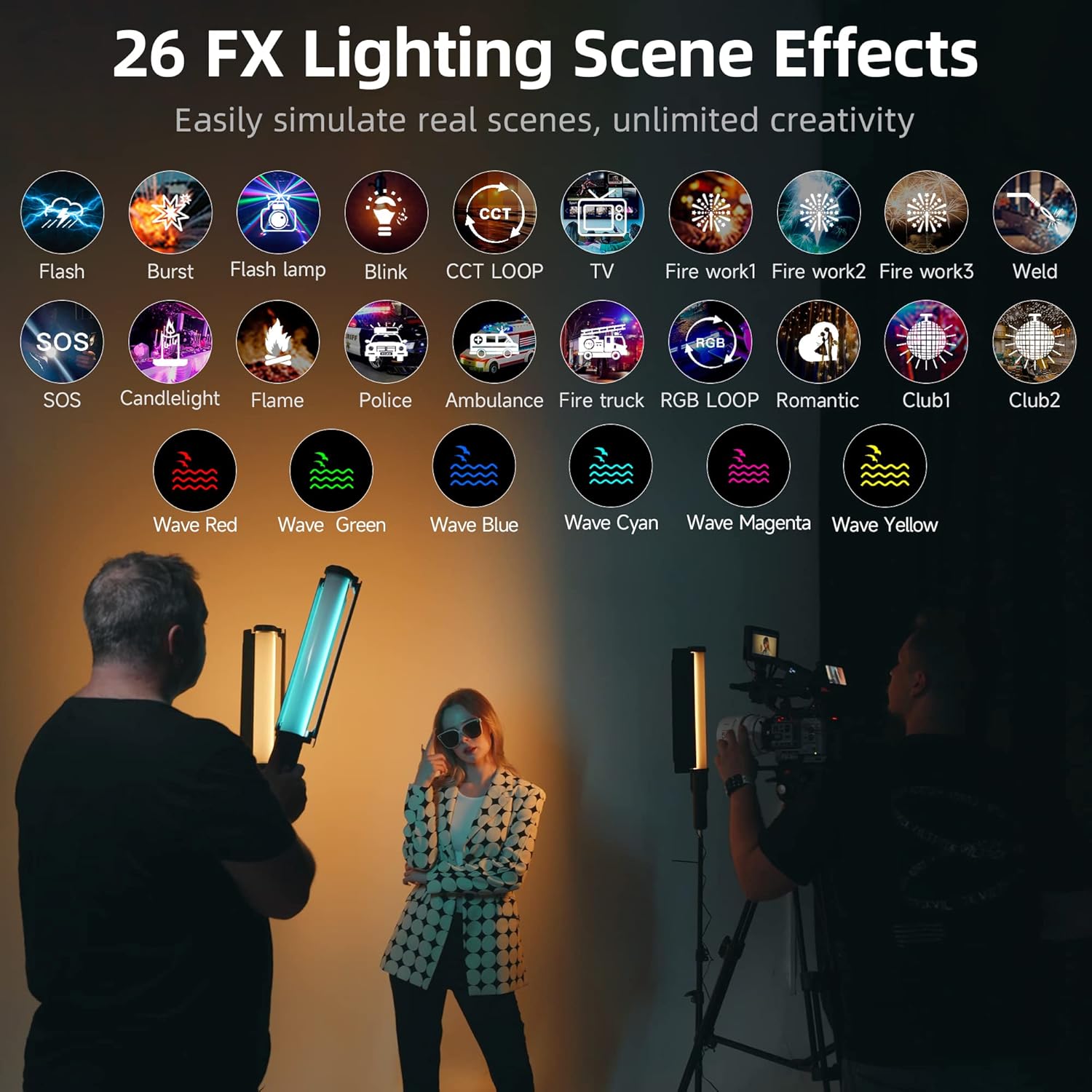 VILTROX H18 Double-Sided Bi-Color & RGB LED Tube Light (22.4")