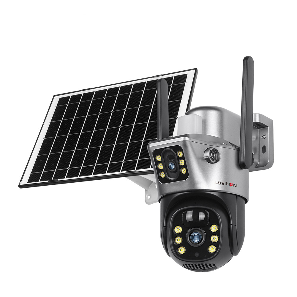 SOLAR CAMERA V380 LS-CS3-4G-EU 2K 4G Dual Lens PTZ 8W Solar Camera Outdoor