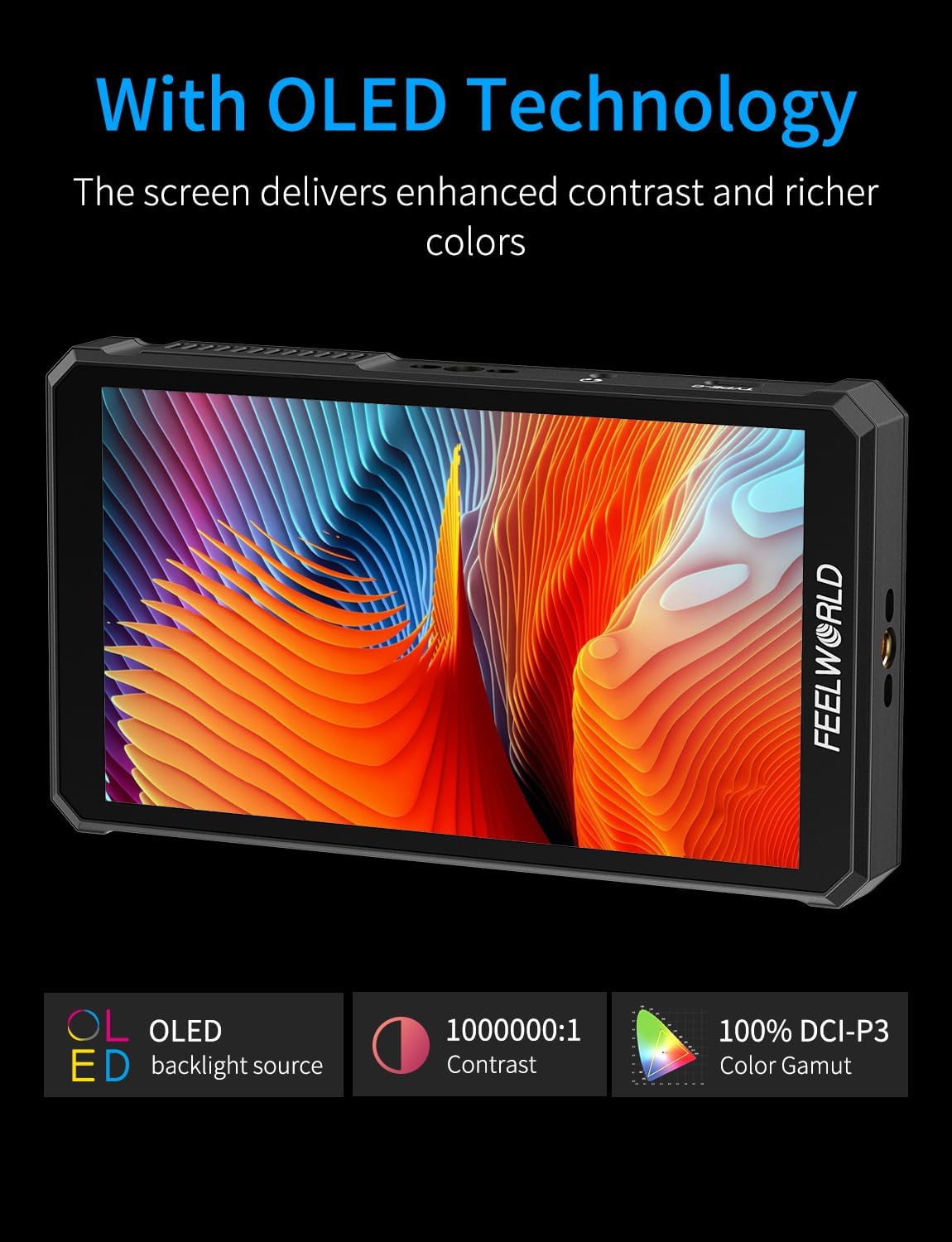 FeelWorld PS6 5.5" OLED Vertical Horizontal On-Camera Monitor