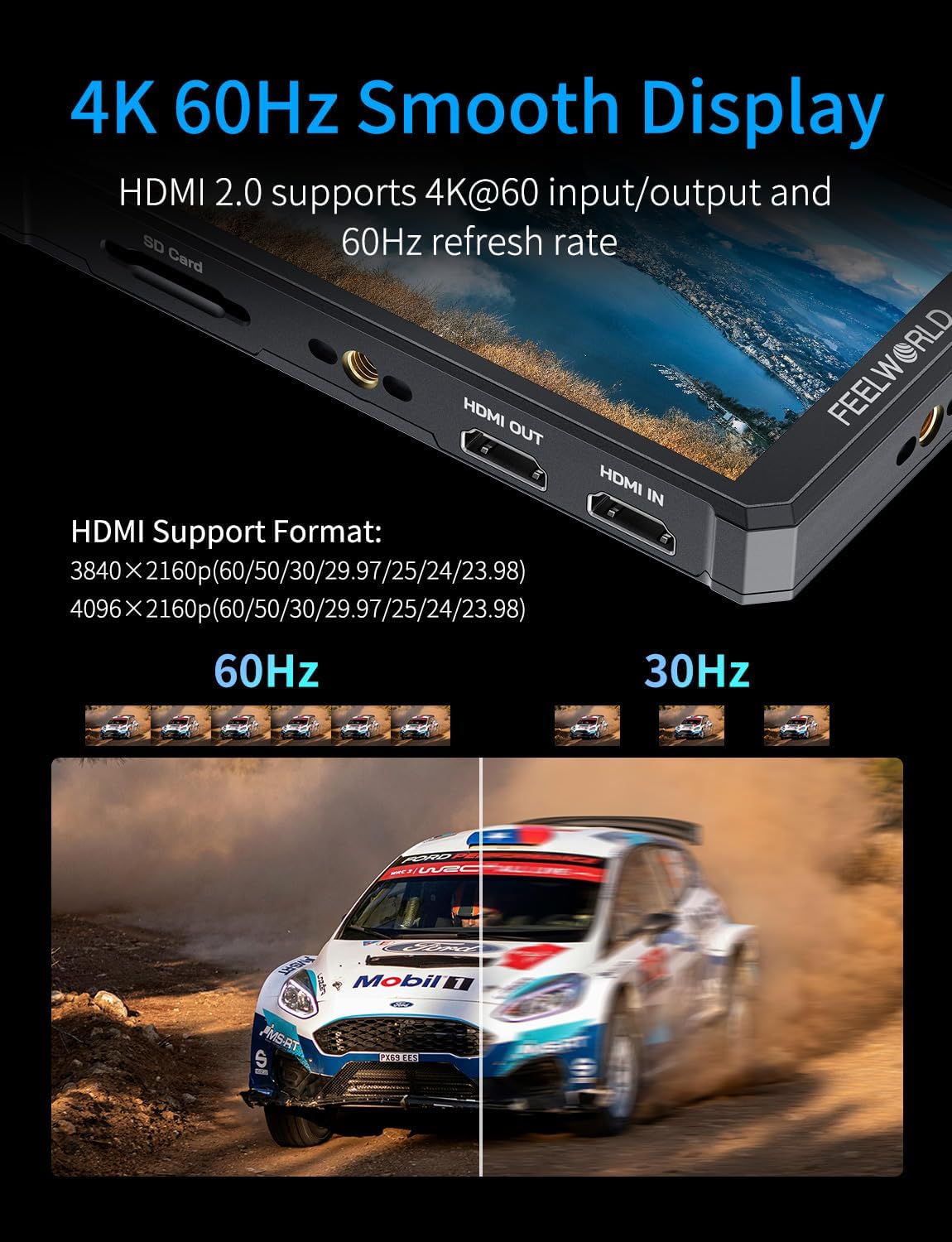 FeelWorld PS6 5.5" OLED Vertical Horizontal On-Camera Monitor