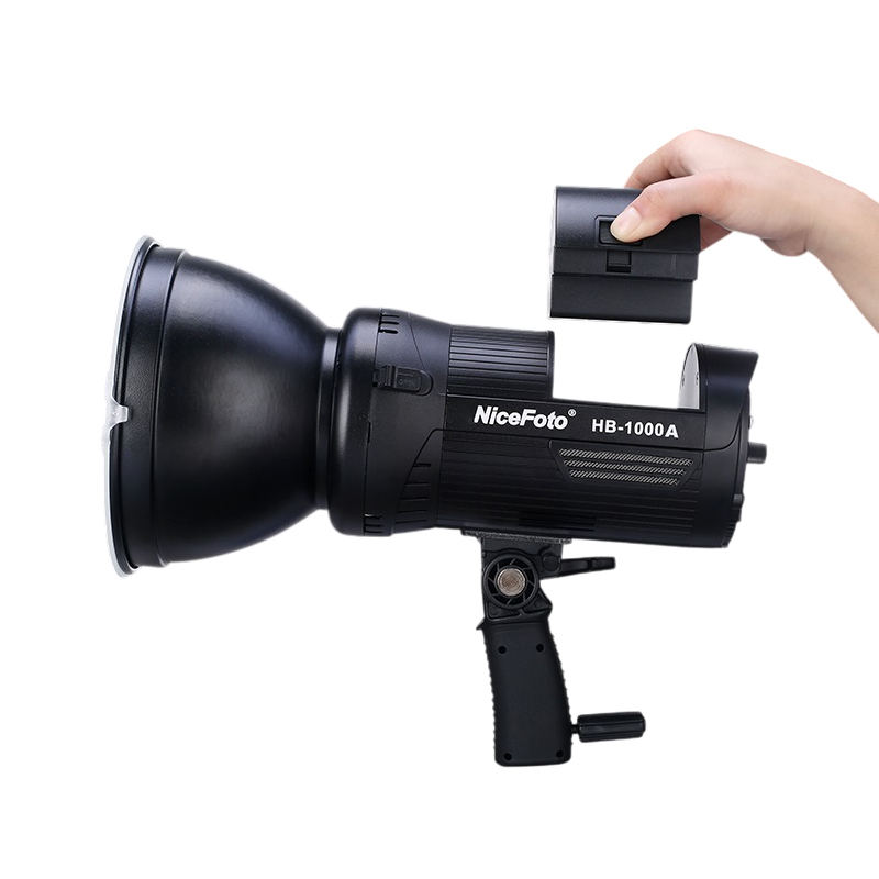 NiceFoto HB-1000A 100W Bi-Color COB LED Video Light (Built-in Battery)