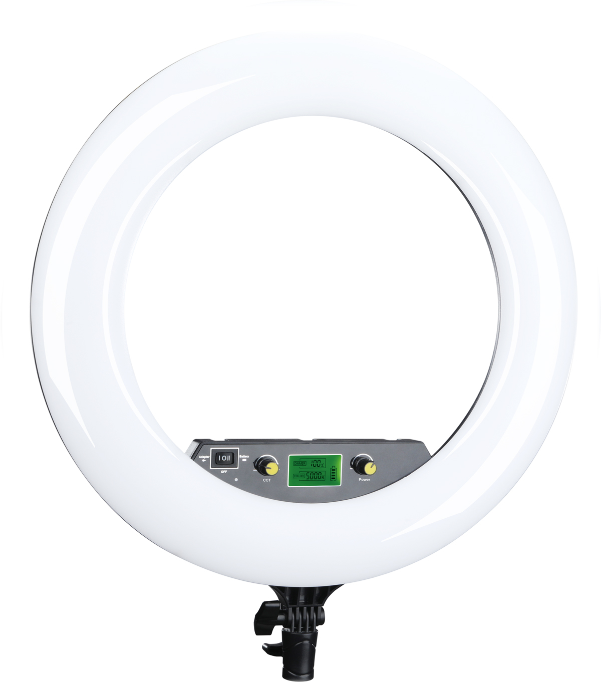 NiceFoto LR-480AII 50W 18″3200-6500K Dimmable Diva LED Ring Light with Stand