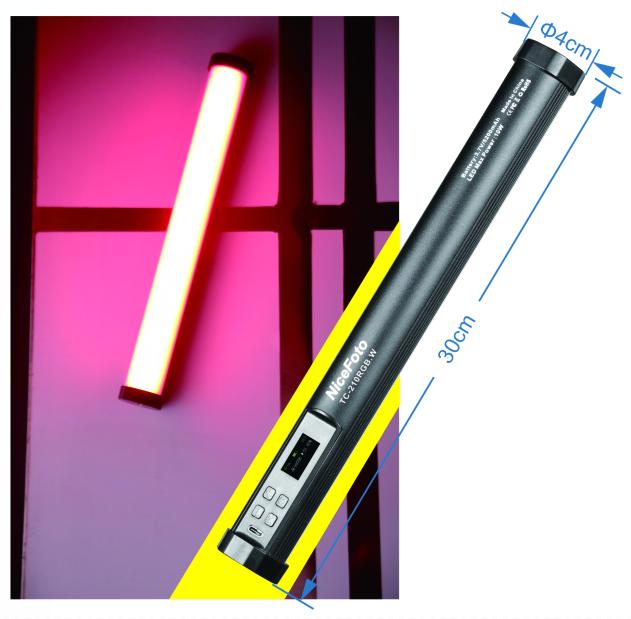 NiceFoto TC-210RGB 10W Magnetic LED Video Tube Light