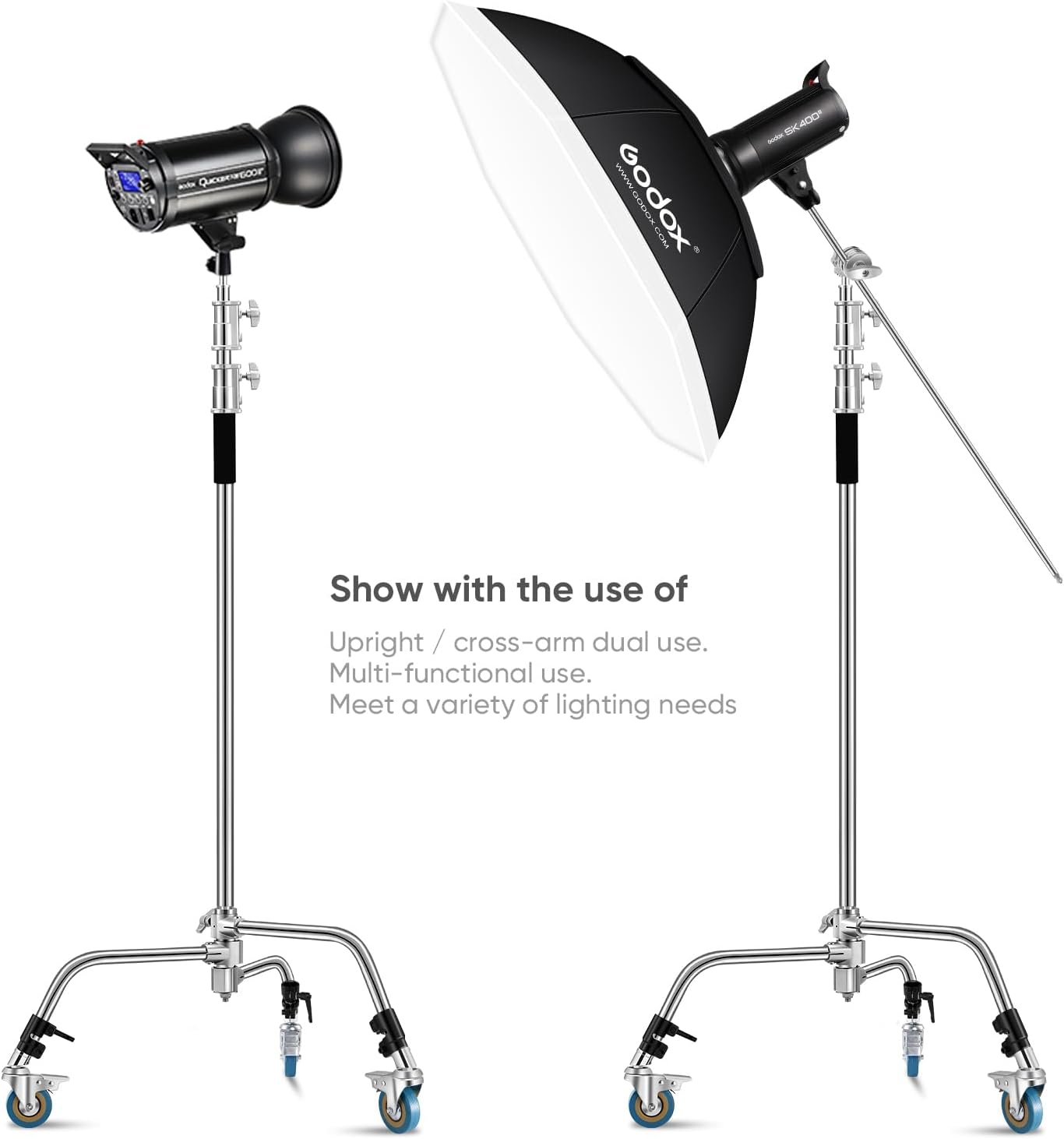 NiceFoto Y660IIB C-Light Stand with Casters