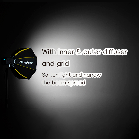 NiceFoto mini-Φ40g Quick Release Mini Bowens Mount Softbox 40cm