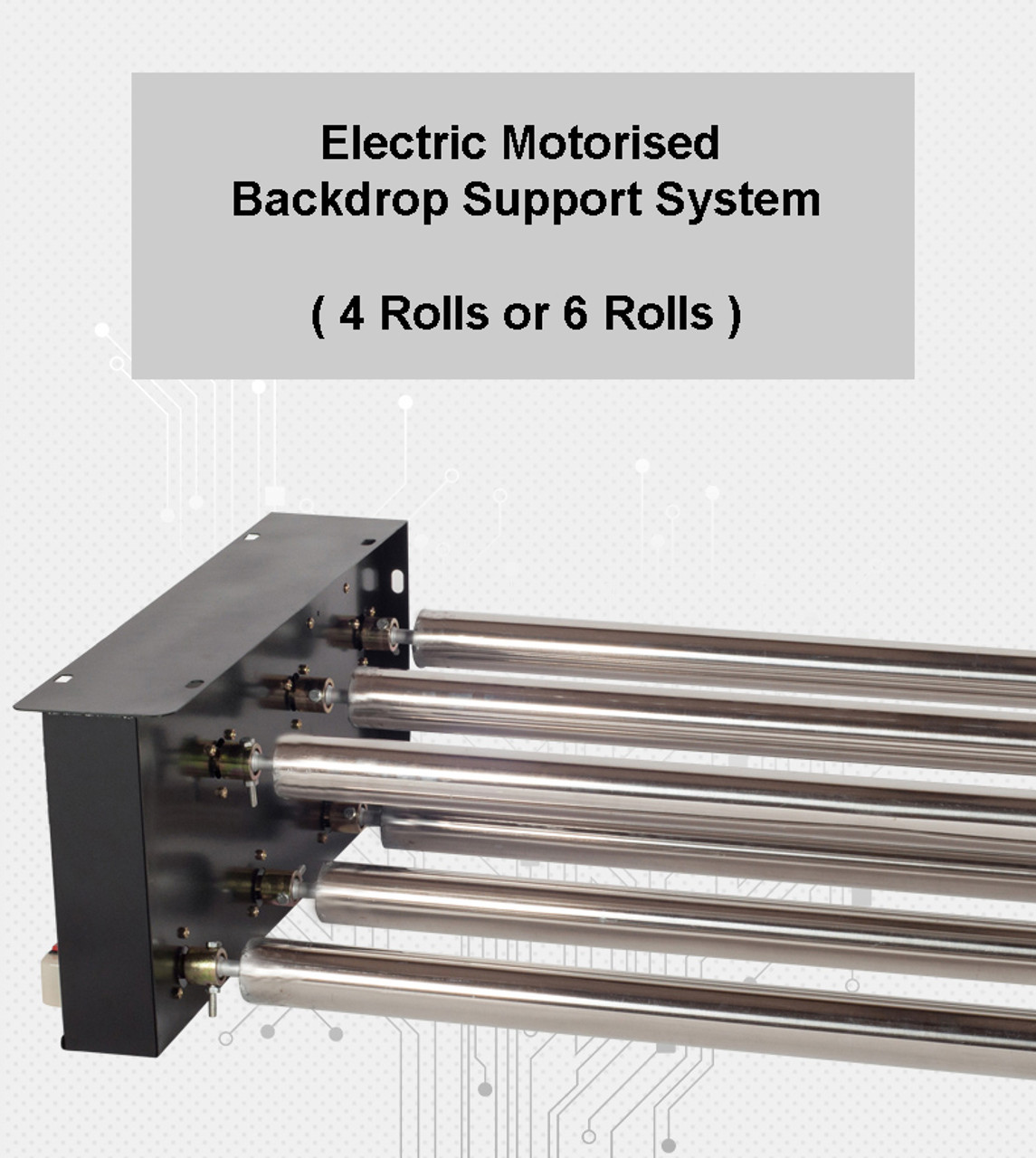 NiceFoto Electric 6 Roller Background Support System 3m - حامل 6 خلفيات كهربائي عرض 3 متر