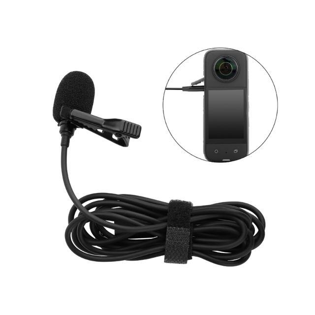 Lavalier Microphone Mini Mic Audio Recording for Insta360 X3 / x2