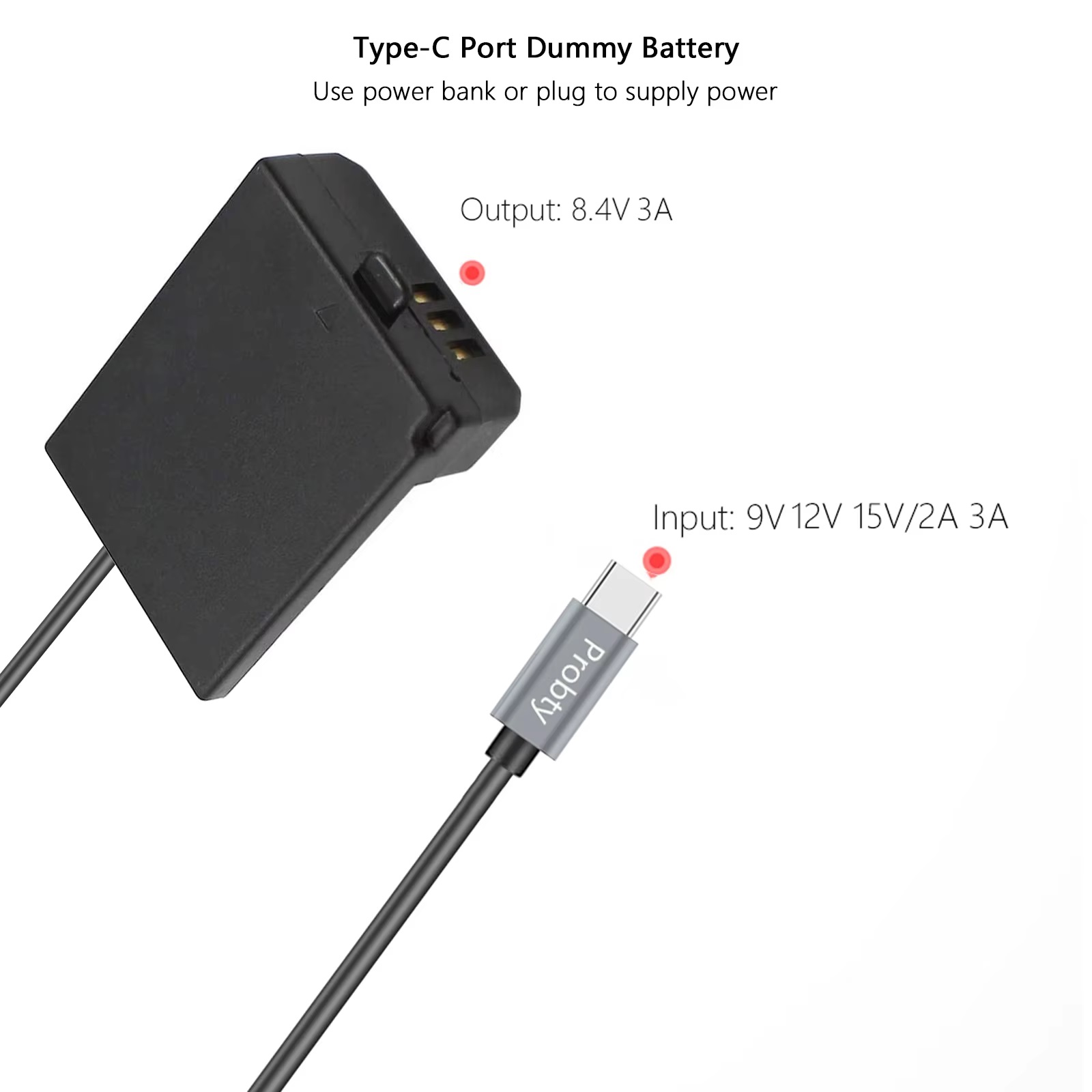 Type-C To LP-E10 LP E10 ACK-E10 DR-E10 Dummy Battery for Canon EOS 1100D 1200D 1300D 1500D 2000D 4000D