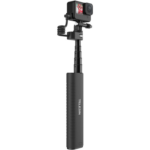 TELESIN Rechargeable Selfie Stick for Action Cameras & Smartphones