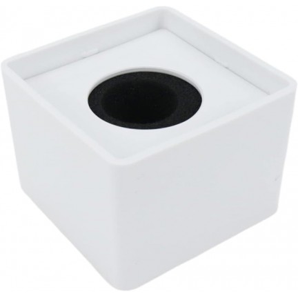 Microphone Interview Handheld Adapter with Foam and Square Cube White Microphone Interview Handheld Adapter with Foam and Square Cube White
