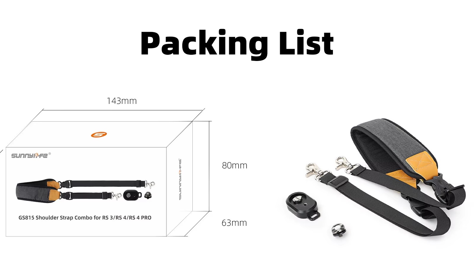 Adjustable Sling Handgrip Gimbal Sling Handle Weight-Reducing Shoulder Strap Stabilizer Belt Neck Lanyard for RS 3/RS 4/RS 4 PRO