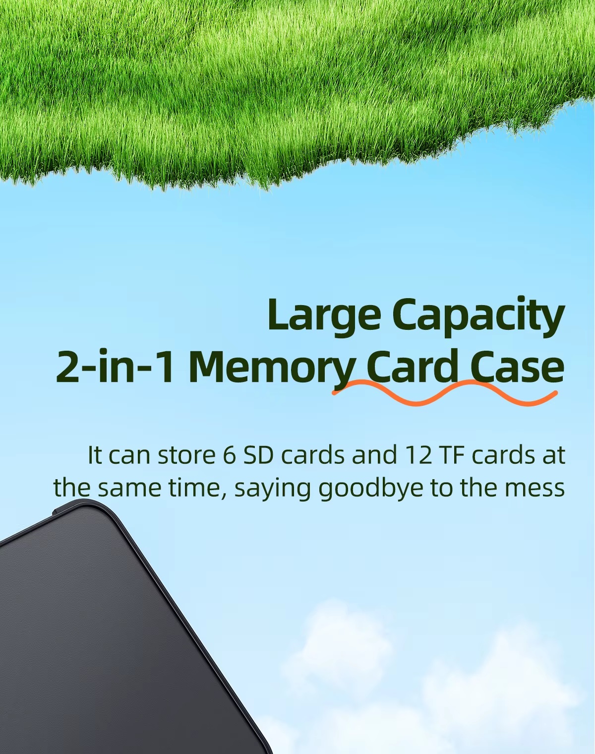 Llano Card Case Holder Water Resistant Anti-Shock Memory Card Case for SD/Micro SD TF Card