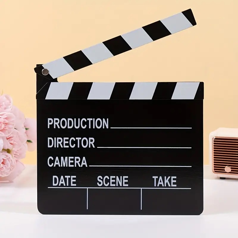 Director Film Movie Cut Action Scene Slateboard Clapper Board 20x18cm