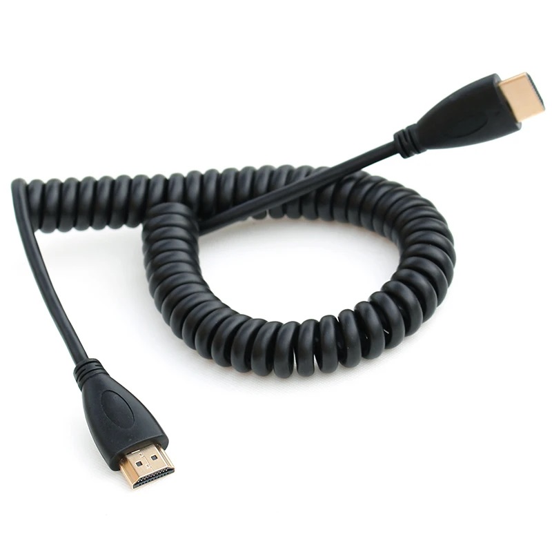 HDMI to HDMI Male Coiled Cable 2M