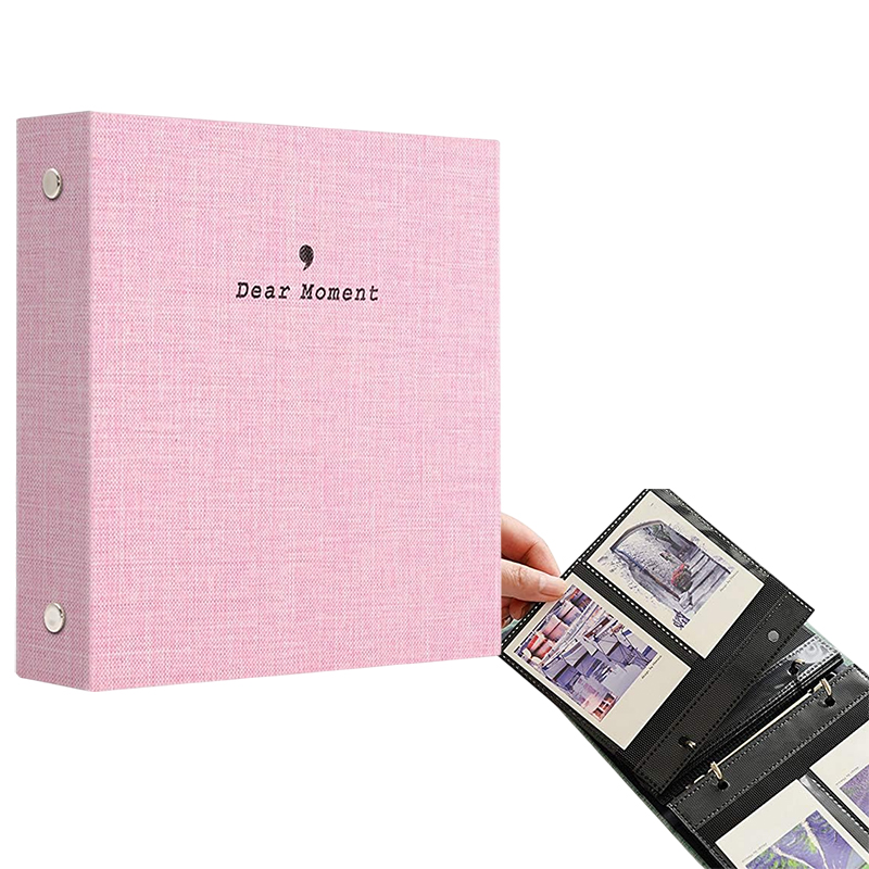 Instax Mini Film Photo Book Album 100 Pockets for Fujifilm Instax Film 7/8/9/10/11/12/Evo (Pink)