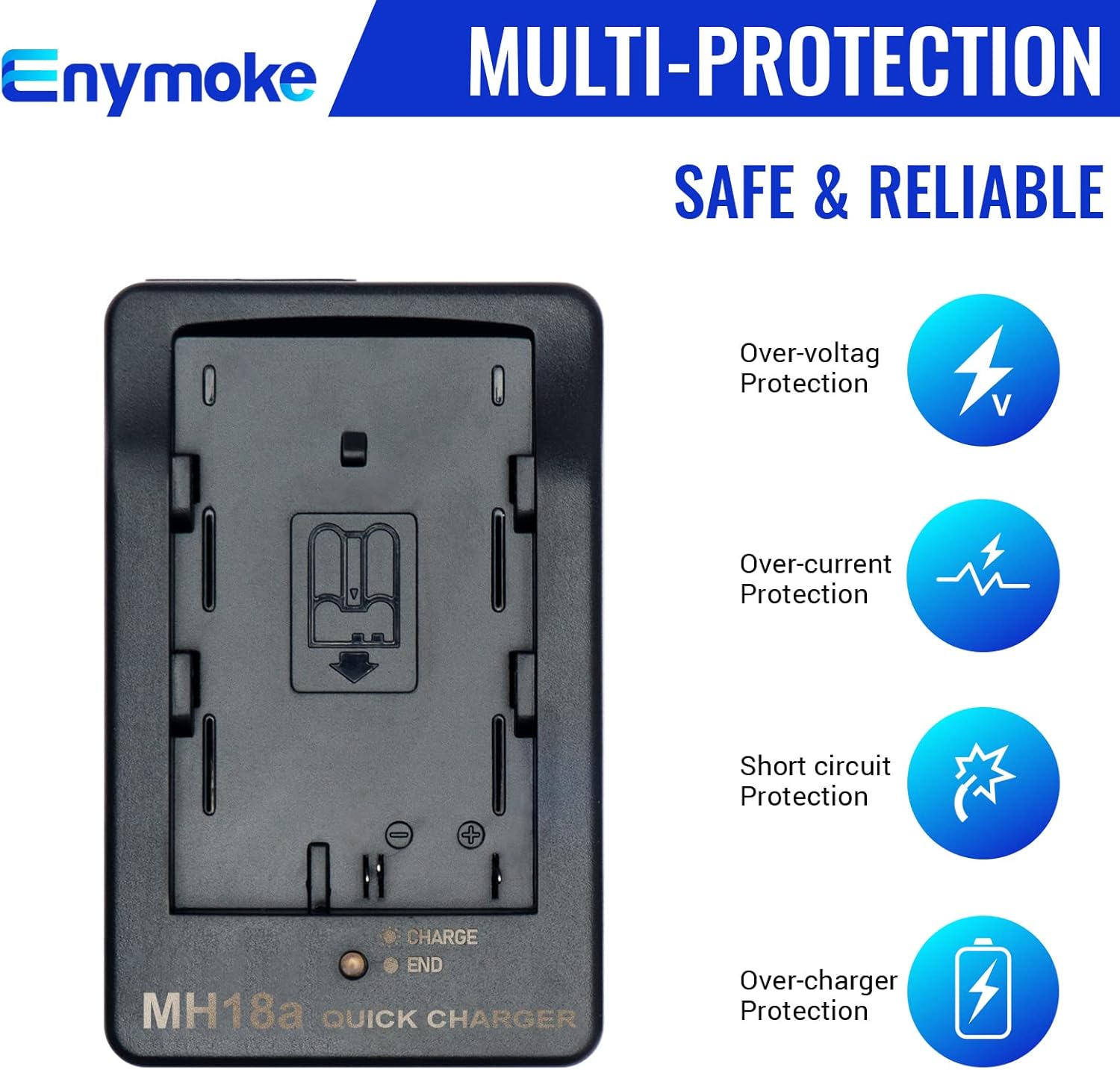 MH-18a Battery Quick Charger for Compatible with Nikon EN-EL3 EN-EL3e