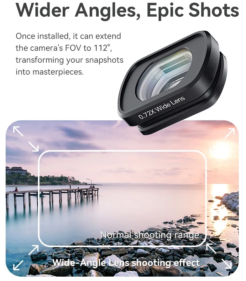 Wide-Angle Lens for DJI Osmo Pocket 3