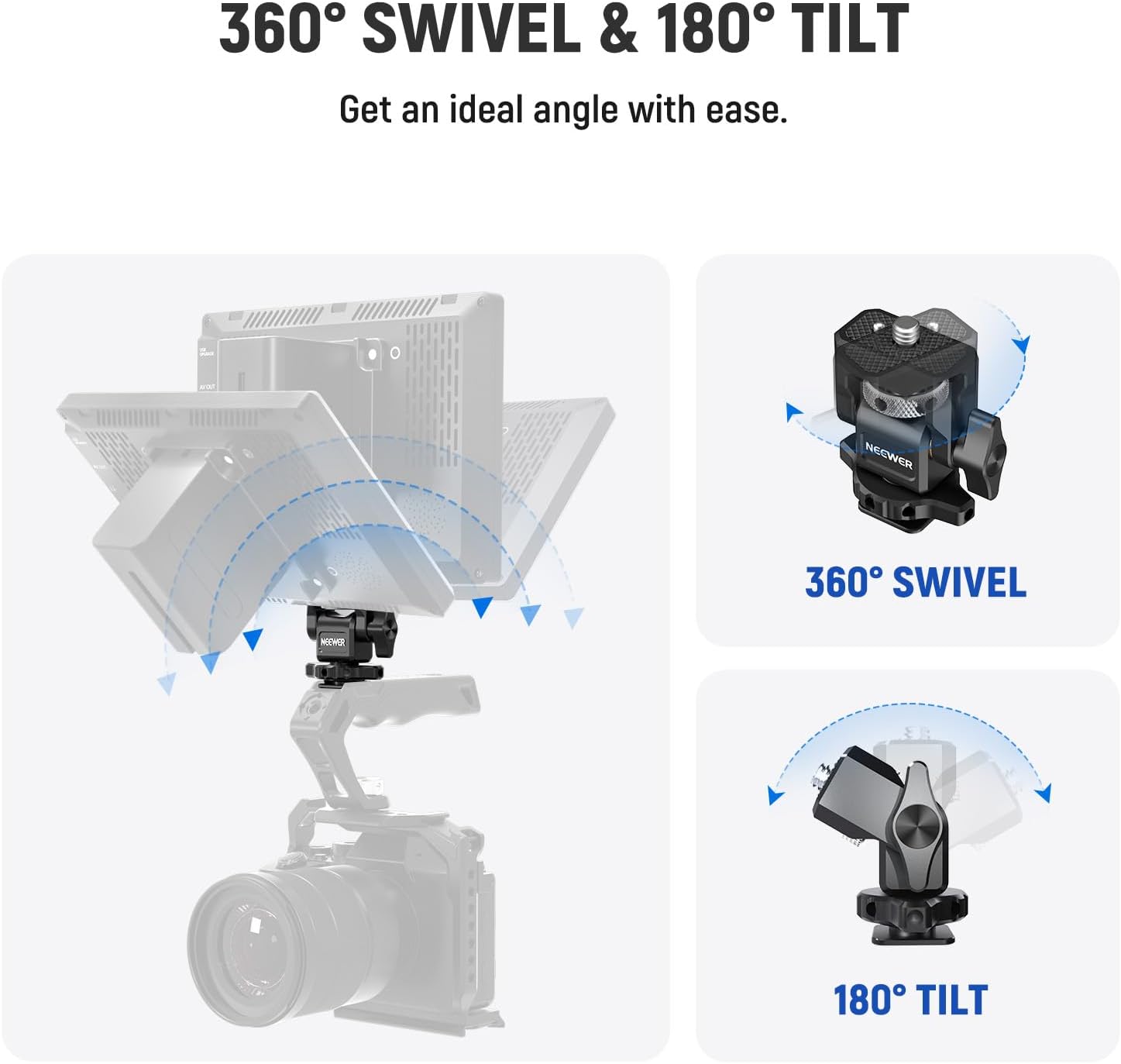NEEWER MA006 Field Monitor Holder with Cold Shoe Mount