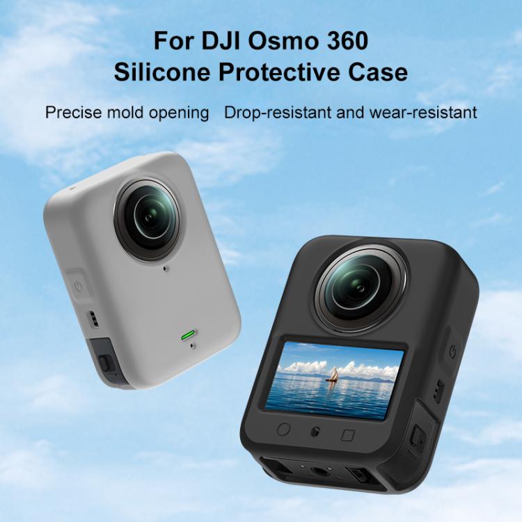Silicone Case Anti-Scratch Shockproof Full Body For DJI Osmo 360 (Black)
