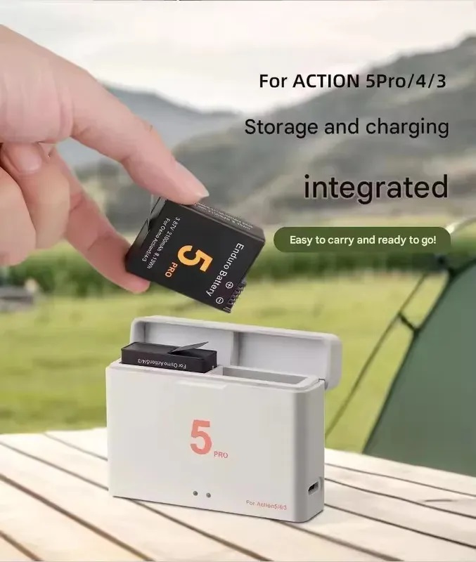 Battery Charger for DJI Osmo 360/ Action 5Pro/4/3