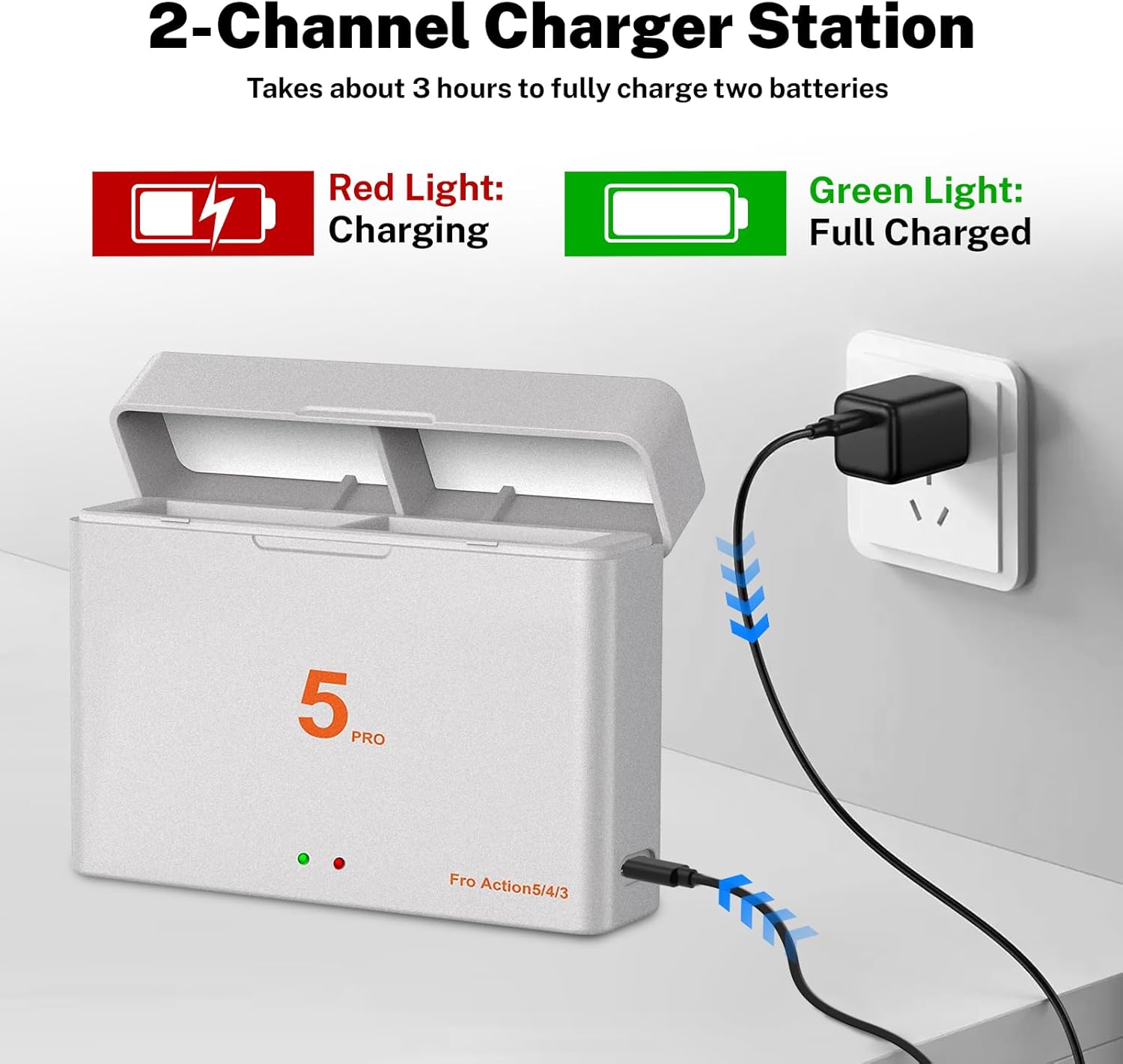 Battery Charger for DJI Osmo 360/ Action 5Pro/4/3