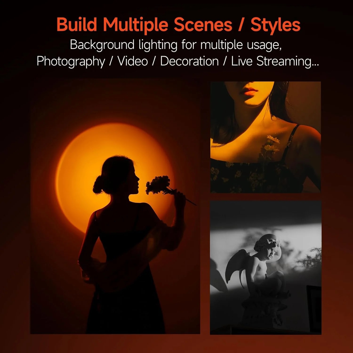 PHOTOOLEX x AMBITFUL 10W Flash Light Photography Spotlight Four Colors