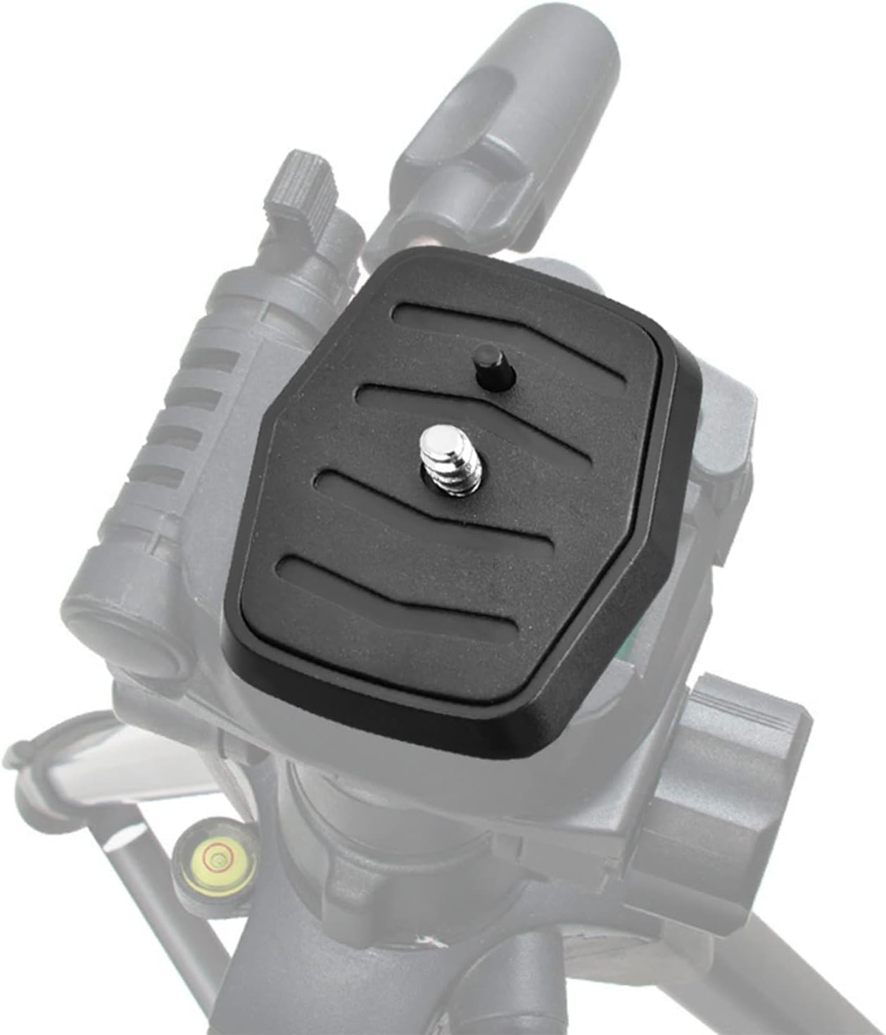 Quick Release Plate Tripod Head Made of ABS Plastic for All Cameras with 1/4 Inch Tripod Thread